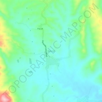 Mapa topográfico Kiling, altitud, relieve
