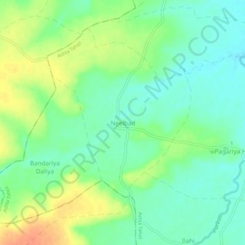 Mapa topográfico Neelbad, altitud, relieve