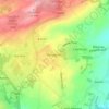 Mapa topográfico Penygroes, altitud, relieve