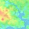 Mapa topográfico Poulindu, altitud, relieve