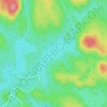 Mapa topográfico Lac McTavish, altitud, relieve
