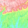 Mapa topográfico Fairmount Township, altitud, relieve