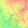 Mapa topográfico Talladega National Forest, altitud, relieve