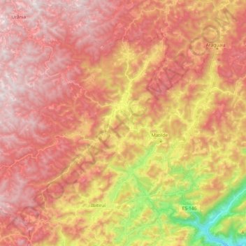 Mapa topográfico Matilde, altitud, relieve