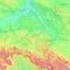 Mapa topográfico Voivodato de Subcarpacia, altitud, relieve