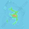 Mapa topográfico Bora-Bora, altitud, relieve
