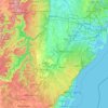 Mapa topográfico Nepean River, altitud, relieve