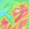 Mapa topográfico Thorens-Glières, altitud, relieve