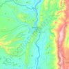 Mapa topográfico Honda, altitud, relieve