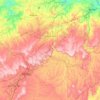 Mapa topográfico Jaguariaíva, altitud, relieve
