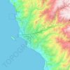 Mapa topográfico Lima Metropolitana, altitud, relieve