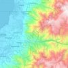Mapa topográfico Río Jubones, altitud, relieve
