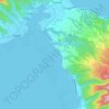 Mapa topográfico Toahotu, altitud, relieve