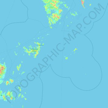 Mapa topográfico Linapacan, altitud, relieve