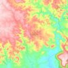 Mapa topográfico Nova Esperança do Sul, altitud, relieve