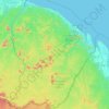 Mapa topográfico Guyane, altitud, relieve