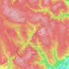 Mapa topográfico Browns Mountain, altitud, relieve