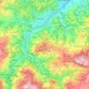 Mapa topográfico Prignano sulla Secchia, altitud, relieve