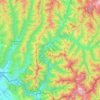 Mapa topográfico Рахівська міська громада, altitud, relieve