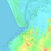 Mapa topográfico Sanlúcar de Barrameda, altitud, relieve