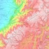 Mapa topográfico Cañar, altitud, relieve