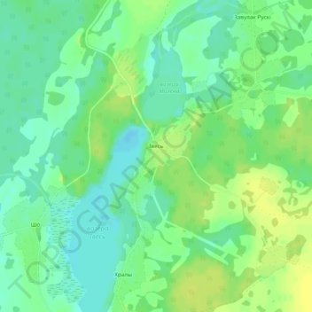 Mapa topográfico Ивесь, altitud, relieve