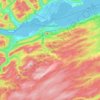 Mapa topográfico Communauté régionale de Campbellton, altitud, relieve