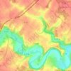 Mapa topográfico Cloué, altitud, relieve