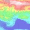 Mapa topográfico La Descubierta, altitud, relieve