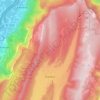 Mapa topográfico Autrans, altitud, relieve