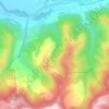 Mapa topográfico Espinouse, altitud, relieve