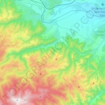 Mapa topográfico Orlat, altitud, relieve