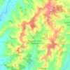 Mapa topográfico Bouteilles-Saint-Sébastien, altitud, relieve