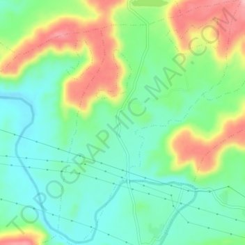 Mapa topográfico Bastara, altitud, relieve