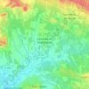 Mapa topográfico Canaules-et-Argentières, altitud, relieve