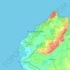 Mapa topográfico Anse-Bertrand, altitud, relieve