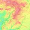 Mapa topográfico Perche, altitud, relieve