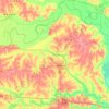 Mapa topográfico Saline County, altitud, relieve