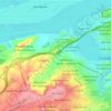 Mapa topográfico Parroquia Cachamay, altitud, relieve