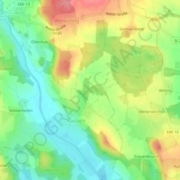 Mapa topográfico 85625, altitud, relieve
