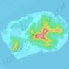 Mapa topográfico Tubuai, altitud, relieve