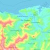 Mapa topográfico Río Caribe, altitud, relieve