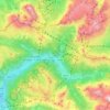 Mapa topográfico Canazei, altitud, relieve