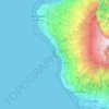 Mapa topográfico Réserve naturelle marine de la Réunion, altitud, relieve
