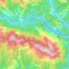 Mapa topográfico Malaussène, altitud, relieve