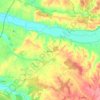 Mapa topográfico Biscainho, altitud, relieve