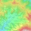 Mapa topográfico Cerro Punta, altitud, relieve