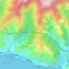 Mapa topográfico Pieve Ligure, altitud, relieve