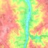 Mapa topográfico Lessac, altitud, relieve