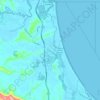 Mapa topográfico Simpsons Creek, altitud, relieve
